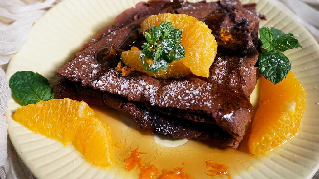 ポテトプロテインマフィンミックスを使ったクレープシュゼット